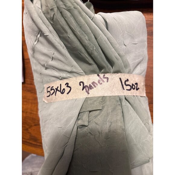 Set Of 2 Sheer Light Green Textured Curtains 55"x63" With Rod Pocket - Picture 4 of 6